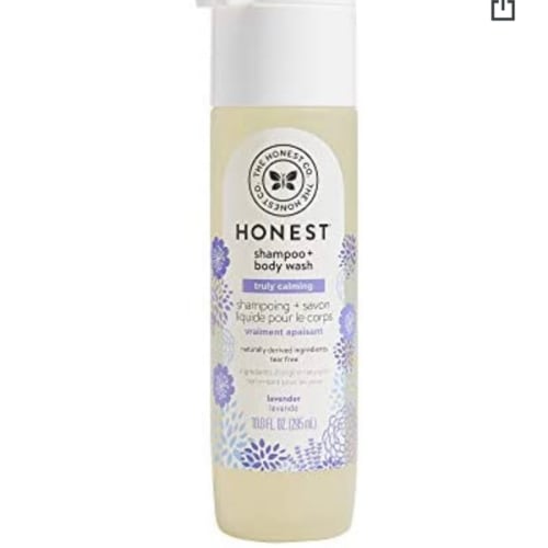 The Honest Company Truly Calming Lavender Shampoo + Body Wash, Tear Free Baby Shampoo + Body Wash, Naturally Derived Ingredients, Sulfate & Paraben Free Baby Wash, 10 Fl Oz