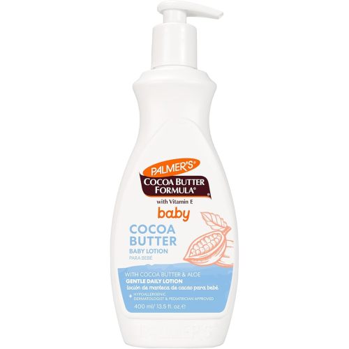 Palmer's Baby Lotion, Cocoa Butter Formula Body Lotion, 13.5 Fl Oz, Gentle Baby Moisturizer for Delicate Skin with Vitamin E & Aloe, Hypoallergenic, 48Hr Moisture, Dermatologist Tested Baby Essentials