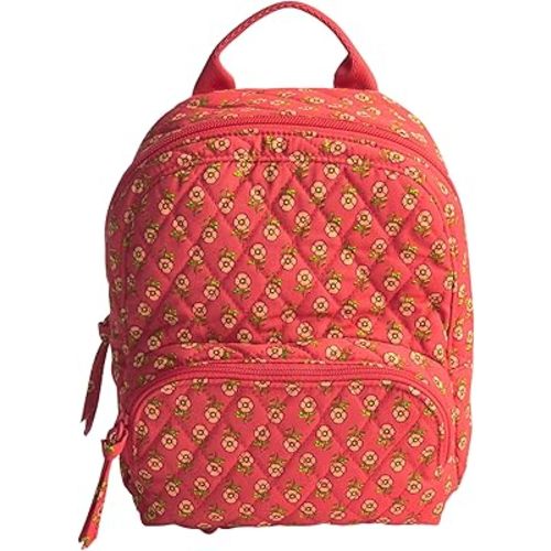 Vera Bradley Premium Cotton Mini Banbury Backpack, Tiny Poppies