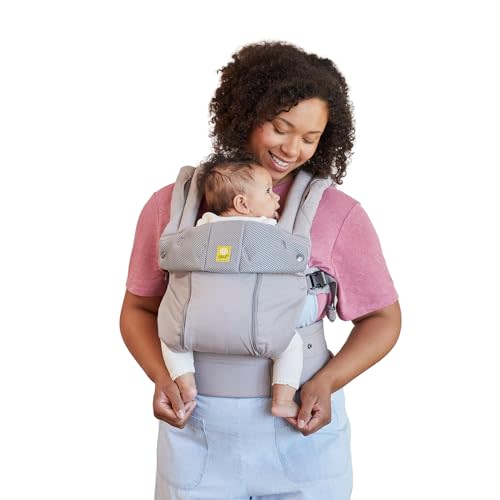 LLLbaby Complete All Seasons Ergonomic 6-in-1 Baby Carrier Infant to Toddler with Lumbar Support (7-45 Pounds), 360 Degree Baby Wearing & Multi-Position, Inward & Outward Facing (Stone)