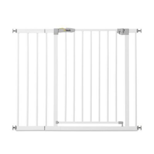 hauck Open N Stop KD Pressure Fit Baby & Pet Safety Gate w/ 8" Extension, Accommodates 27.8 to 29.75" Wide Home Doorway, Stairway, or Hallway, White