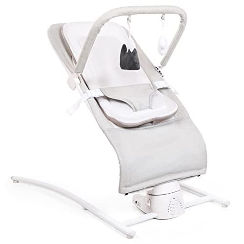 Baby Delight Alpine Wave Deluxe Portable Bouncer | Automated Motion Baby Bouncer | Infants 0 – 6 Months | Driftwood Grey