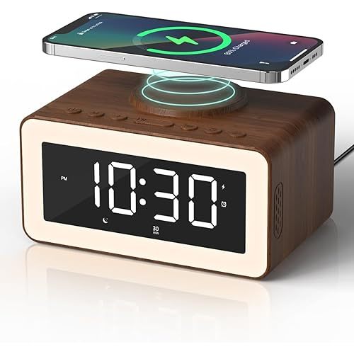 White Noise Clock for Nursery with Night Light
