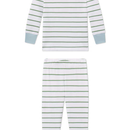 LAKE | Baby | Pima Cotton Pajamas | Comfrey Club Stripe Baby Long-Long Set