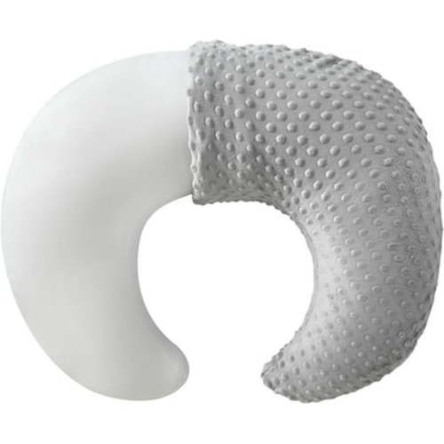 Nursing Pillow and Positioner with Minky Cover for Breastfeeding and Bottle Feeding, Propping Baby, Tummy Time, Baby Sitting Support, Awake-Time Support (Pillow Only, 22" x 17.7" x 5.9")