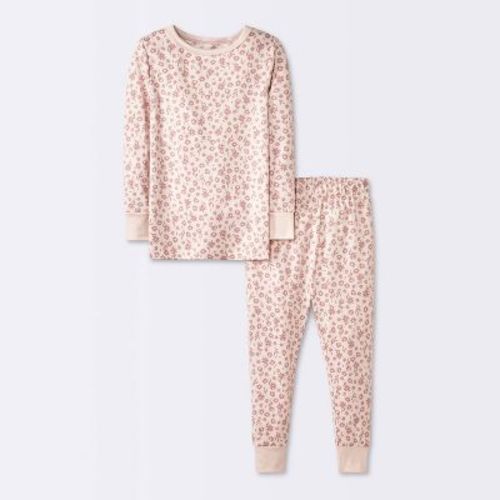 Toddler Girls' 2pc Long Sleeve Smooth Jersey Snug Fit Pajama Set - Cloud Island™