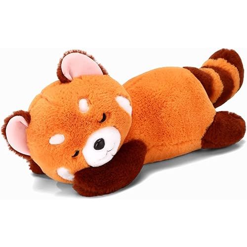 Red Panda Stuffed Animal Pillow - Cute Plush Toy Plushie Gift for Girlfriend Kids Birthday - 13.7" Panda Pillow
