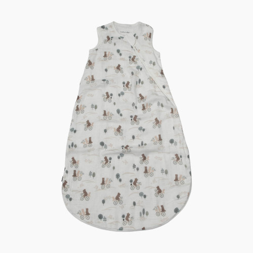 Loulou Lollipop Lightweight Muslin Sleep Bag - Bears On Bikes, 0-6 M