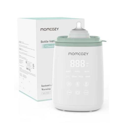 Momcozy Baby Bottle Warmer - White/Sage 2024