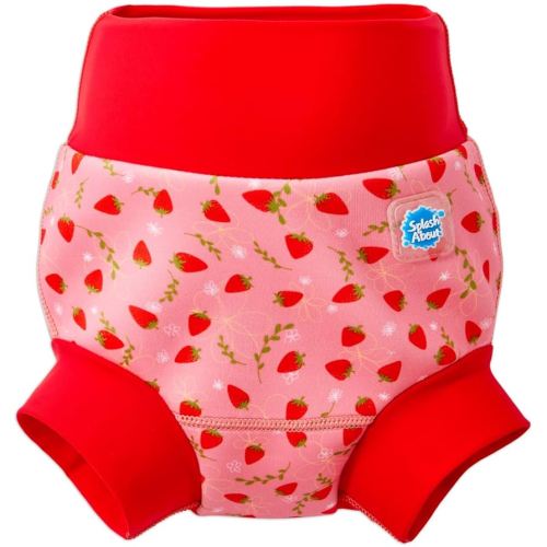Splash About Happy Nappy Reusable Swim Diaper, Strawberry Field, 3-6 Months