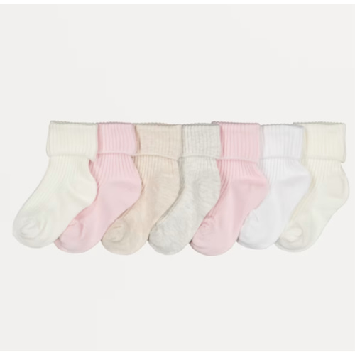 7 Pack Ribbed Socks
