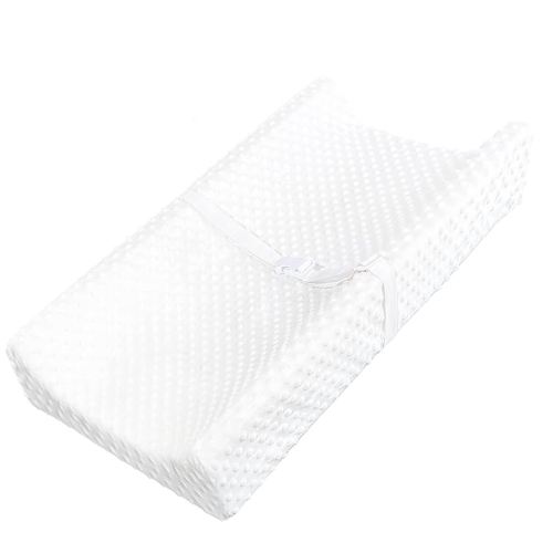 YENING Small Changing Pad Mini 23 x 13 with Washable Cover Waterproof Baby Diaper Changing Pad for Dresser Table Pad White