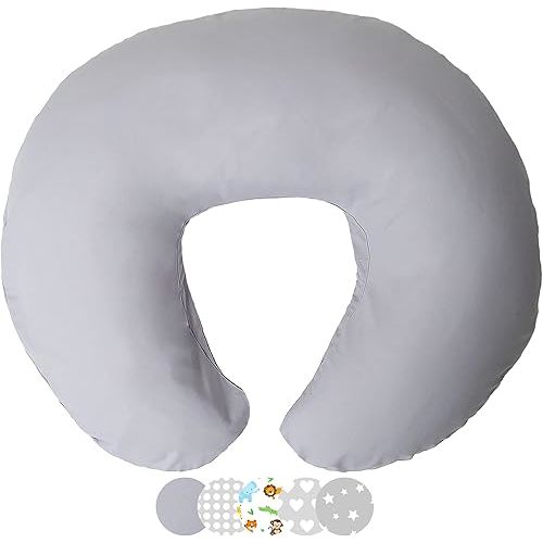 Niimo Nursing Pillow - 100% Cotton Breastfeeding Pillow Cover, Ergonomic Nursing Pillows for Breastfeeding, Machine-Washable Baby Pillow, Breastfeeding Pillows & Breastfeeding Essentials