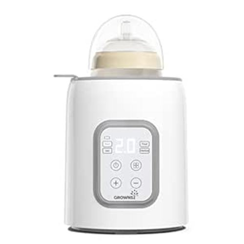 Bottle Warmer, GROWNSY 8-in-1 Fast Baby Milk Warmer with Timer for Breastmilk or Formula, Accurate Temperature Control, with Defrost, Sterili-zing, Keep, Heat Baby Food Jars Function