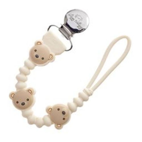 Itzy Ritzy Beaded Pacifier Silicone Holder - Bear