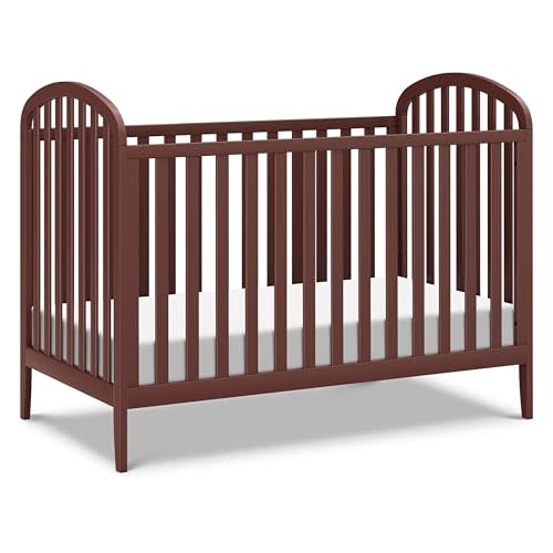DaVinci Beau 3-in-1 Convertible Baby Crib with Toddler Bed & Daybed Conversion, Durable and Easy to Assemble - GREENGUARD Gold Certified w/ 4 Adjustable Mattress Heights - Crimson
