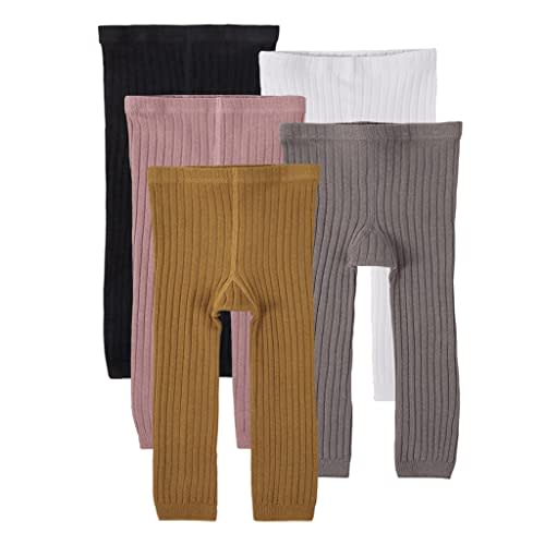 Toddler Baby Basic Ribbed Sweater Leggings Infant Kids Footless Tights Little Girls Dress Bottom Top Pants