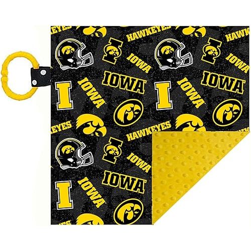 Iowa Hawkeyes Licensed 10 x 10 Baby Crinkle Minky Lovey
