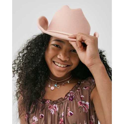 Girls Bow Cowgirl Hat - Pink