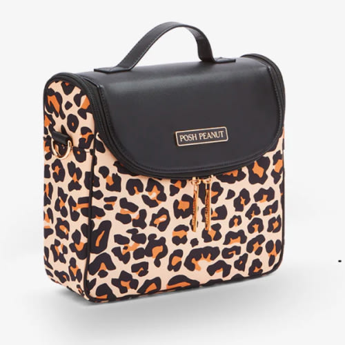Leopard Spots Brown Travel Bottle Caddy | Lana Leopard Tan