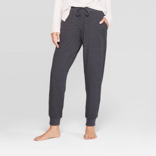 Women's Beautifully Soft Fleece Jogger Pants - Stars Above™, Color: Charcoal Black, Size: L