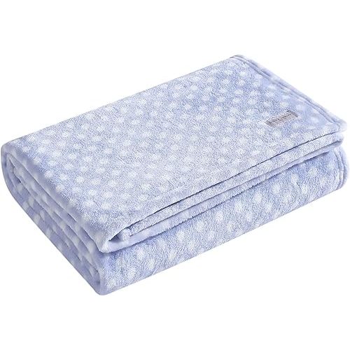 Laura Ashley Kids - Throw Blanket, Super Soft Plush Kids Bedding, Fun & Whimsical Bedroom Decor (Pokey Polka Dot Purple, 50" x 60")