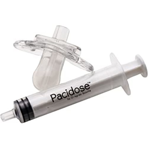 Pacidose Pacifier Liquid Medicine Dispenser with Oral Syringe | Newborn Baby | 0-6 Months