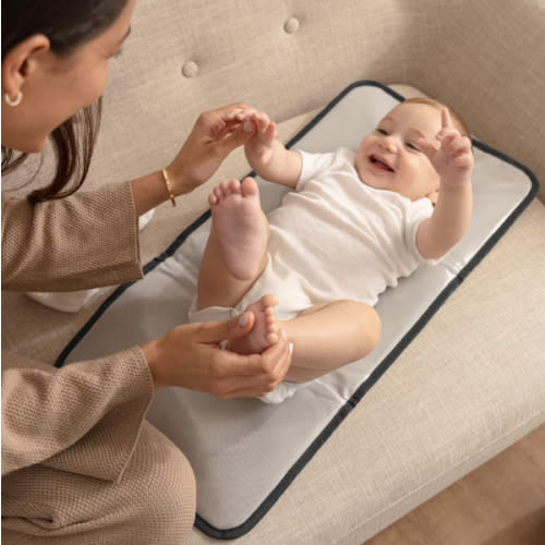Portable Diaper Changing Pads for Newborn Girl & boy, Compact by Comfy Cubs (Sea Blue, Compact)