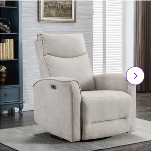 Dickie 29'' Wide Modern and Soft Touch Fabric Swivel and Rocker Power Recliner Chair with USB Port