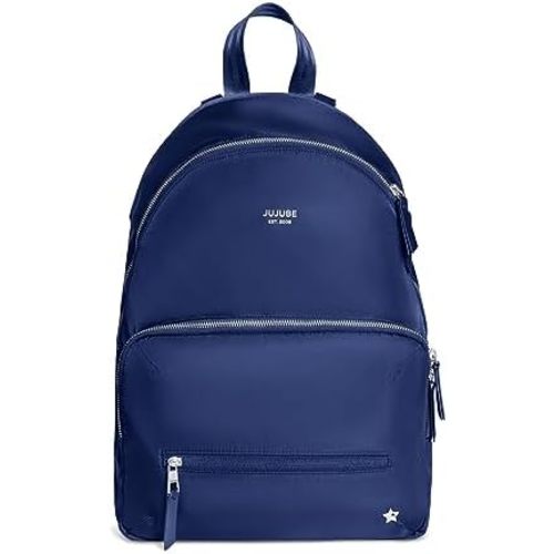 JuJuBe New Everyday Diaper Bag Backpack with Portable Changing Pad, Stroller Straps, Large Travel Backpack for Boy or Girl, Carrying Baby Bottles, Wipes, Diapers, Pacifiers, Navy