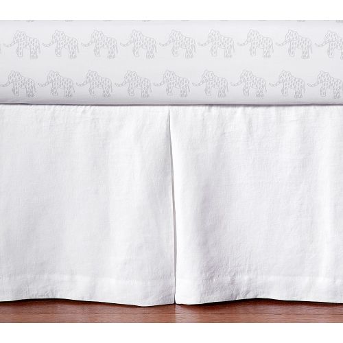 European Linen Crib Skirt (BLUSH)