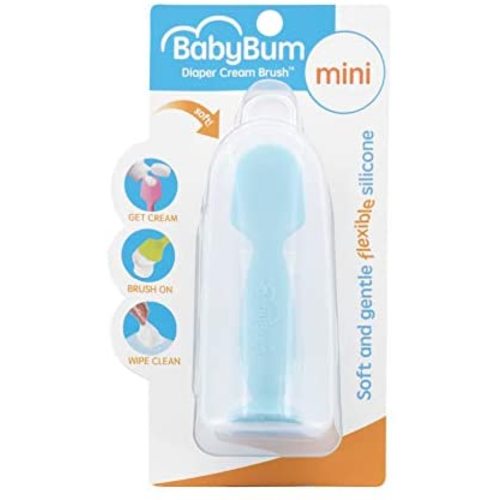 Blue Mini BabyBum Diaper Cream Brush - Soft Silicone Diaper Cream Applicator