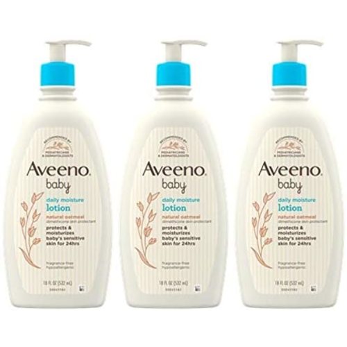 Aveeno Baby Aveeno Baby Daily Moisture Lotion With Colloidal Oatmeal & Dimethicone, 3 X 18 Fl. Oz, 54.0 Fl Oz (Pack of 3)