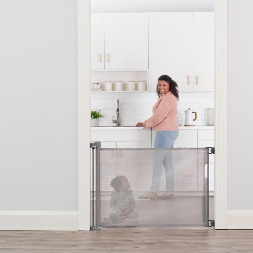 Regalo Retractable Baby Gate, Expands up to 50" Wide, Includes Wall Mounts