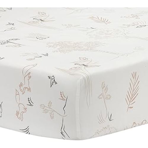 Lambs & Ivy Treetop Fox Woodland Breathable Cotton Fitted Crib/Toddler Sheet