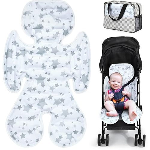 Orzbow Car Seat Cooling Pad for Toddler, Double Sided - Universal Seat Cooler Pad, Gel Baby Cooling Mat Cushion for Stroller, Baby Chair, Child Safety Car Seat, Keep Baby Cool in Summer, Gray