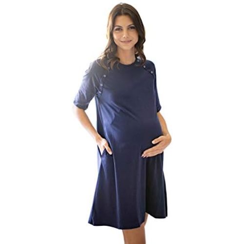 Amazon - Baby Be Mine Nursing Nightgown - Navy