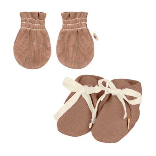 Cotton Mittens and Booties Set - Castagna – Manymoons