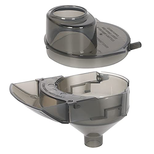Aquaflosser 2 Pieces Replacement Parts Compatible with Baby Brezza Formula Pro Advanced FRP0046 Replacement Funnel and Cover. Grey, Gray, Funnel01