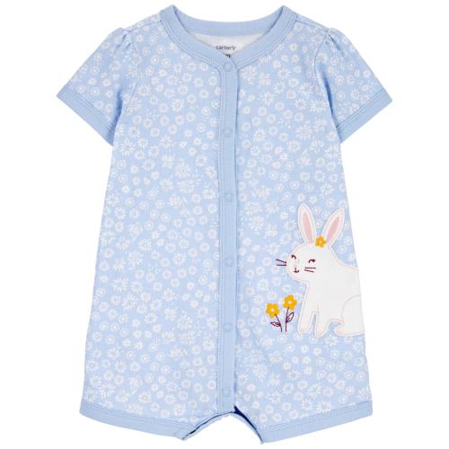 Baby Bunny Snap-Up Romper - Style,Blue 12Mo