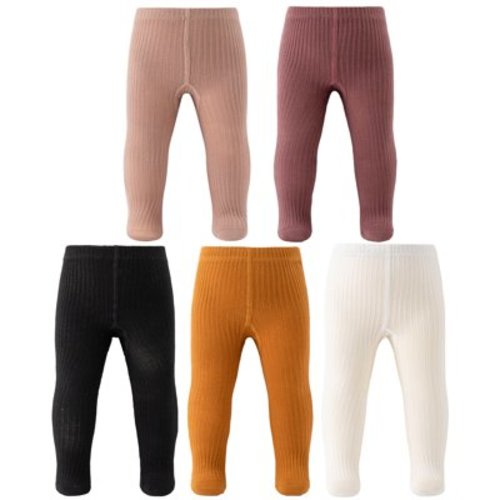 Cecorc Baby Tights Knit Socks Opaque Pantyhose Cotton Leggings Girls Fall Outfits,5Pack, 0-6 Months
