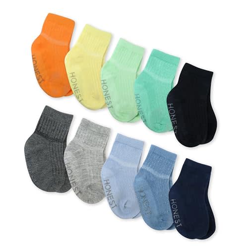 HonestBaby Baby Multipack Cozy Socks Sustainably Made for Infant, Newborn Baby, Toddler, Kids Boys', Girls', Unisex