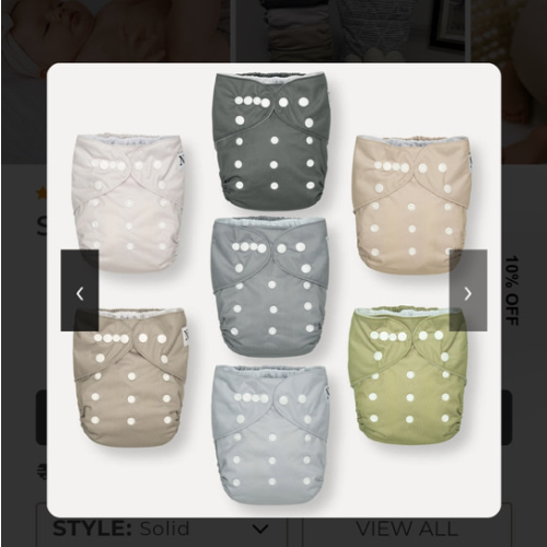 Nora’s Nursery Cloth Diapers - Sand and Stone