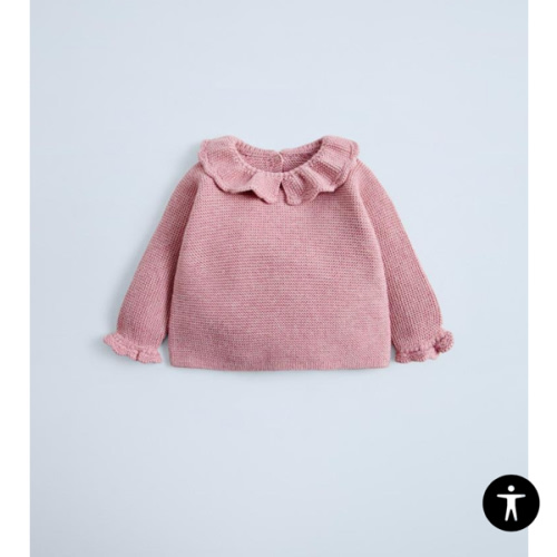 RUFFLED KNIT SWEATER - Pink | ZARA United States