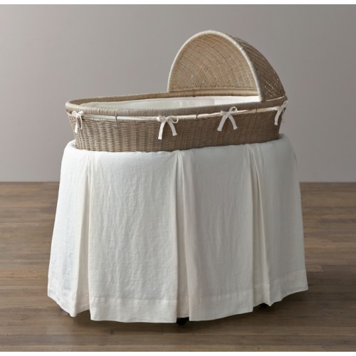 Washed Organic Linen Bassinet Bedding