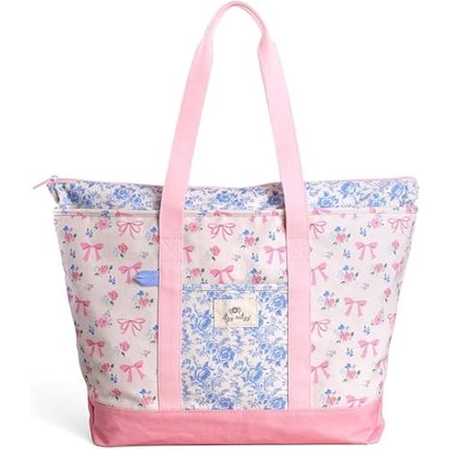 Itzy Ritzy Canvas Mom Tote (Ribbons & Bows)