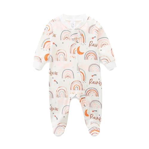Babymine Baby Girl Boy Clothes Zipper Sleepers,Long Sleeve Romper Cotton Toddler Pajamas,Onesie Outfits Newborn Footies
