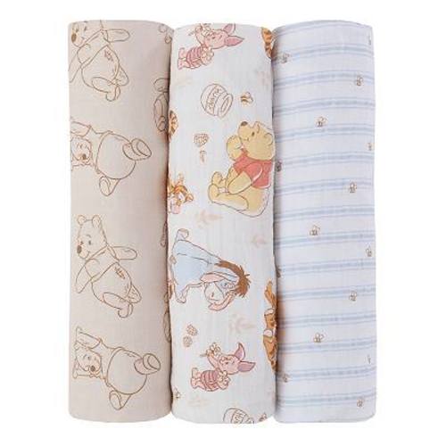 Disney's Winnie The Pooh 3-pk. Muslin Swaddle Blankets
