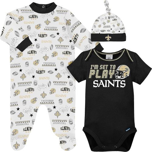 Gerber Unisex Baby NFL Team Footed Sleep and Play and Bodysuit Gift Set