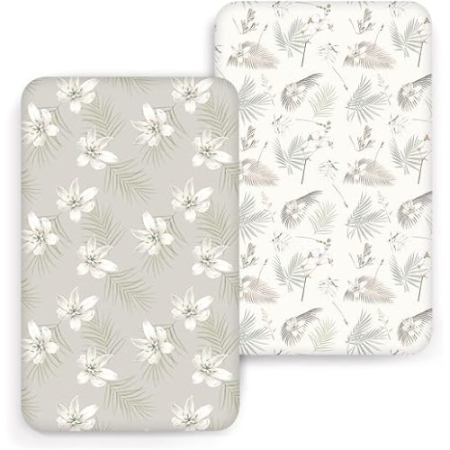 Baby Soft Fitted Crib Sheets: Crib Mattress Sheets for Boys and Girls - Set of 2 Sheets for Unisex Toddler Mattress - Stretchy Jersey Knit Fabric Toddler Bed Sheets for Standard Crib